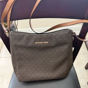 Michael Kors Tan Monogram Crossbody Bag